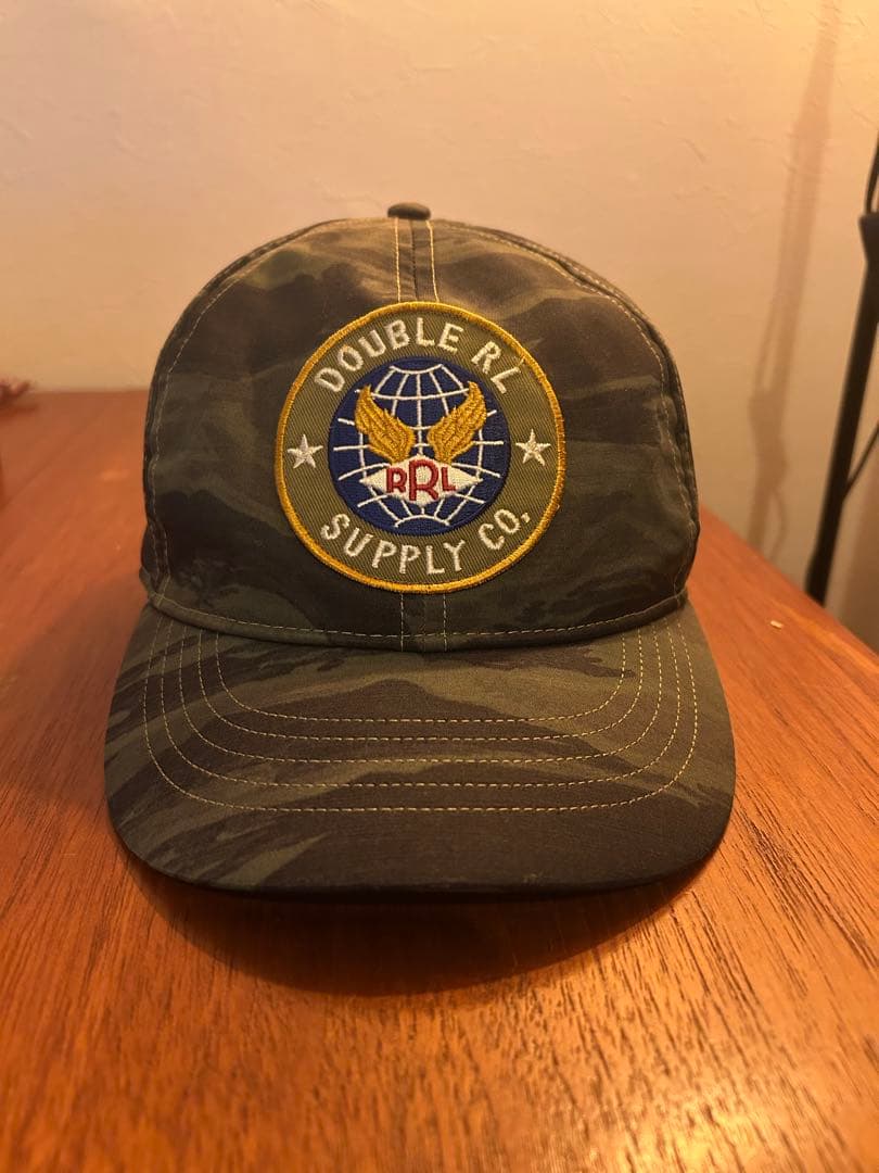 DOUBLE RL カモフラージュ ナイロンベースボールキャップ