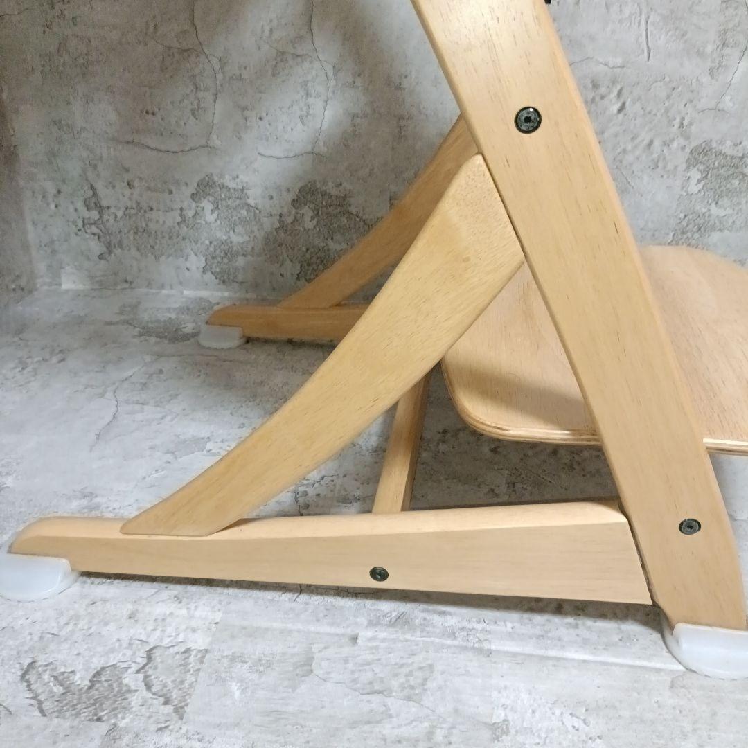 【美品】大和屋 すくすくチェア イーエヌ テーブル&ガード ナチュラル