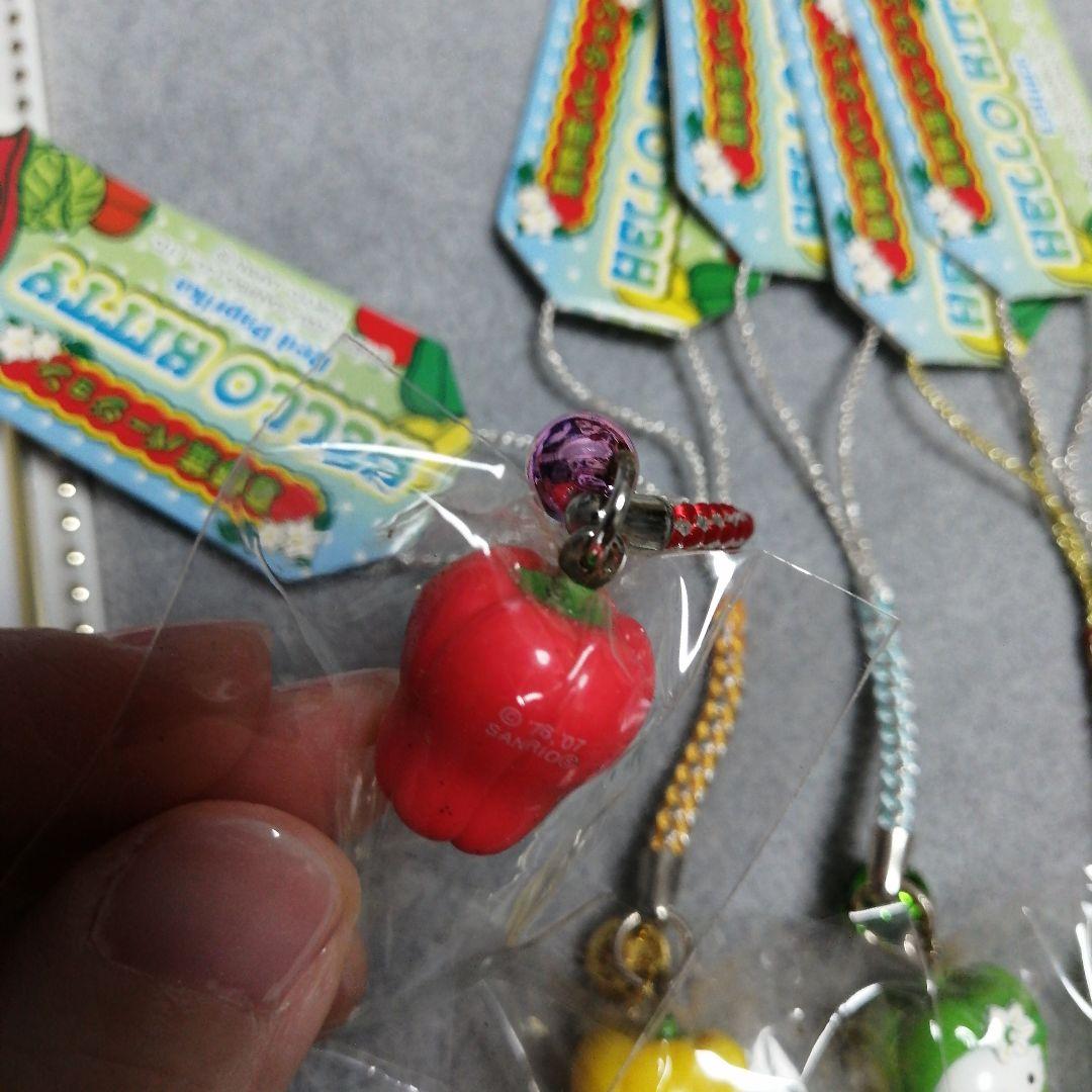 ハローキティ　根付け　夏野菜バージョン　5種