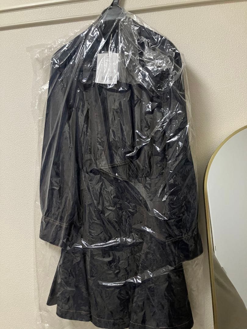 【新品】リランドチュール　デニムボウタイミニワンピース　紺　M