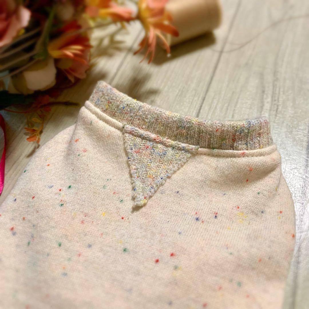 No.33 ハンドメイド犬服 カラフルネップのミニ裏毛スウェット