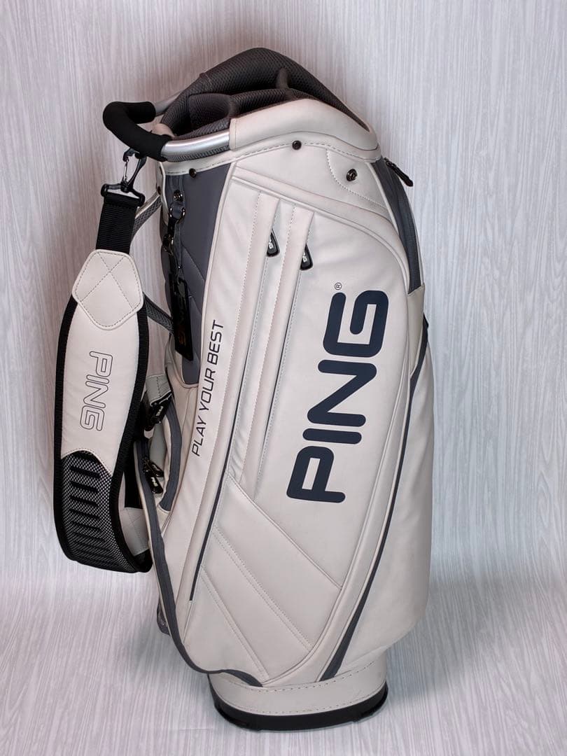 ❤*☻様 ピンPINGキャディバッグ9.5型美品フード無❗️ソフトタイプPU C