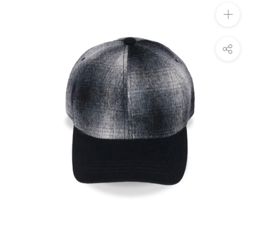帽子 CPH 6PANELCAP OMBRE CHECK GRAY&BLACK