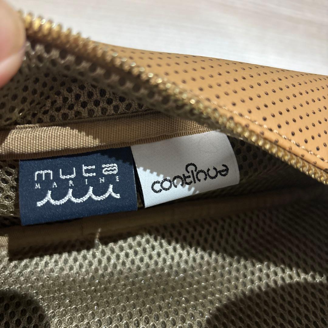 未使用ムータマリン CONTINUA パンチングエシカルレザーカートポーチ