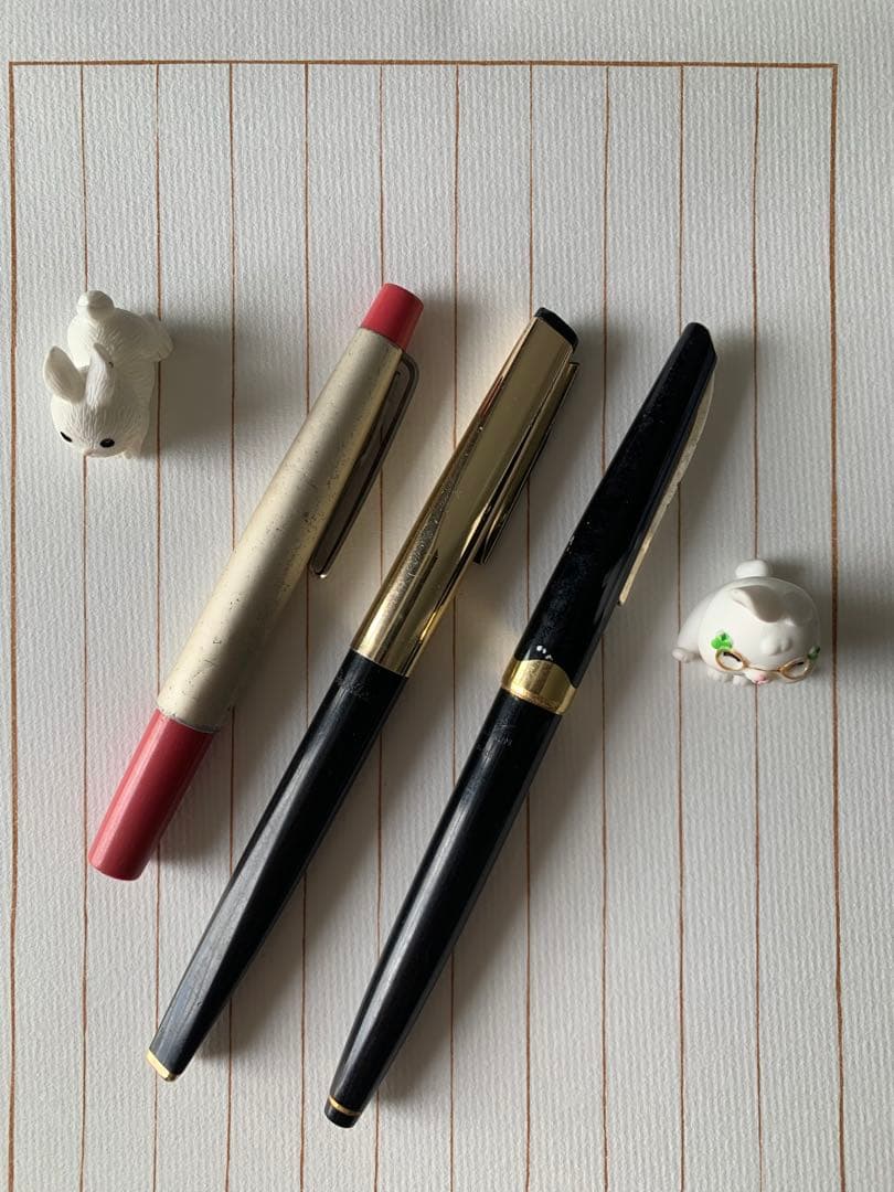 セーラーとパイロットの万年筆3本セット