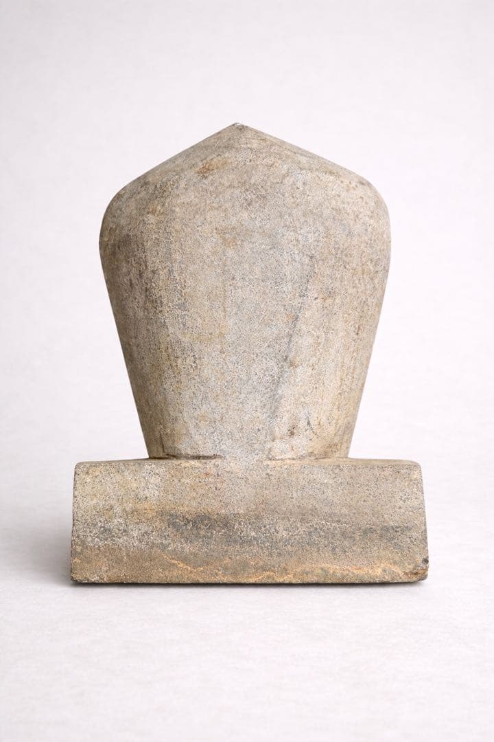 中国古石仏 石造坐像仏 刻文「大斉天保」あり 北斉時代 6世紀頃 中国仏教美術