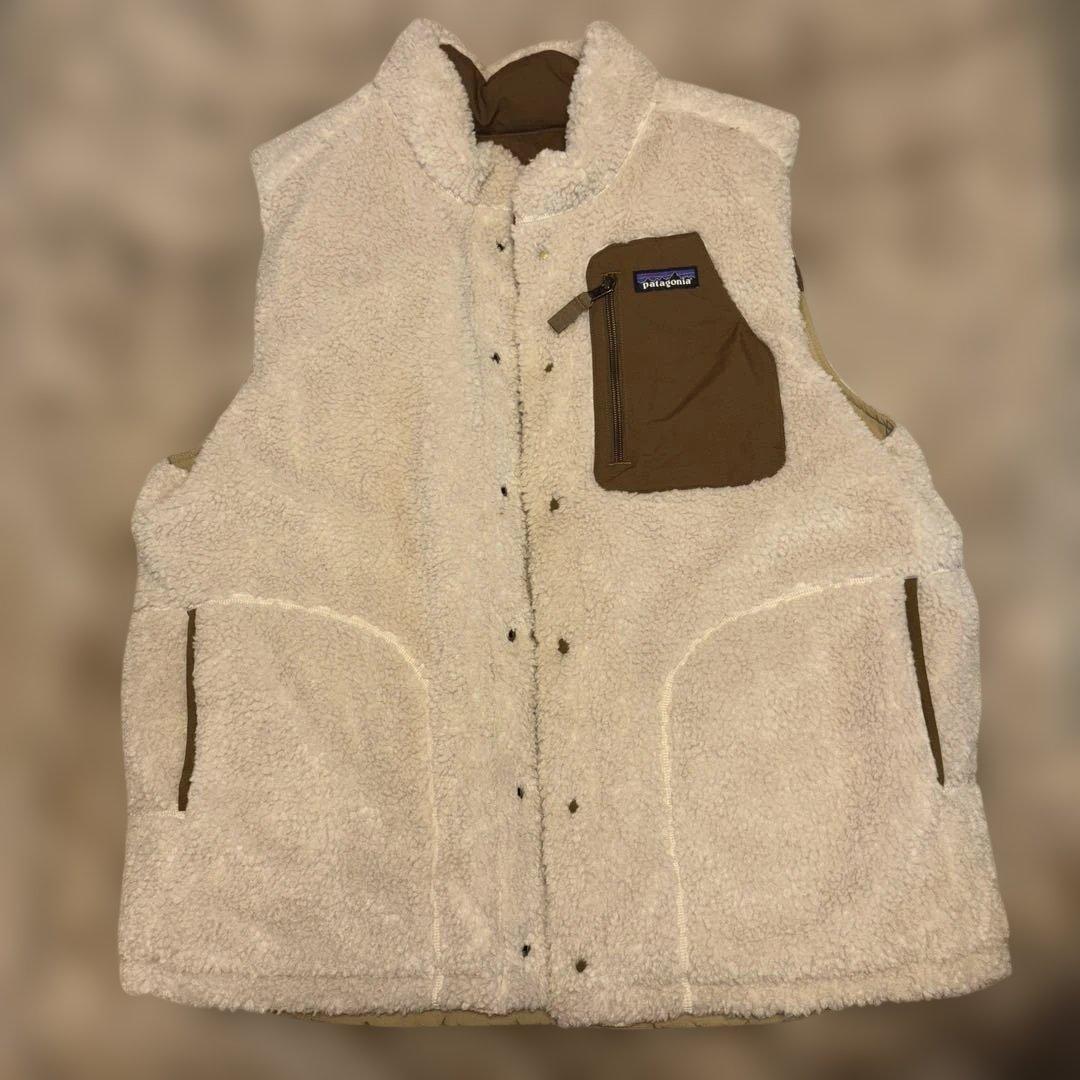 Patagonia リバーシブルベスト メンズベージュブラウン