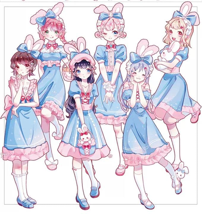 M1121.新七天 兔耳萝莉 マスキングテープ PET