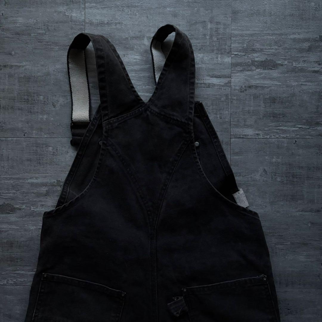 【美品！！】　Carhartt オーバーオール　ブラック　　黒32×32 希少