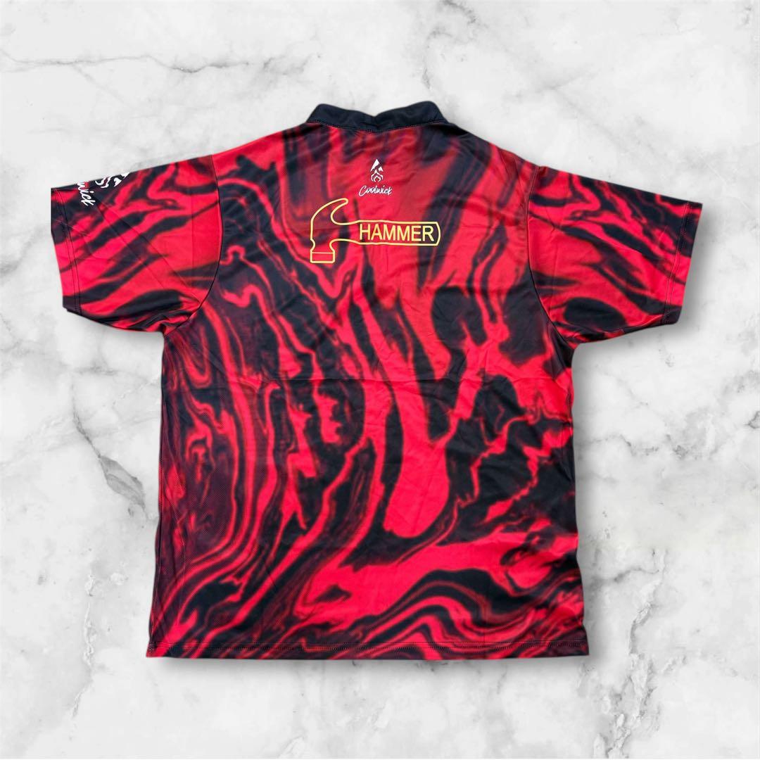 Hammer　BLACK WIDOW　ブラックウィドー　ボウリングウェア　赤