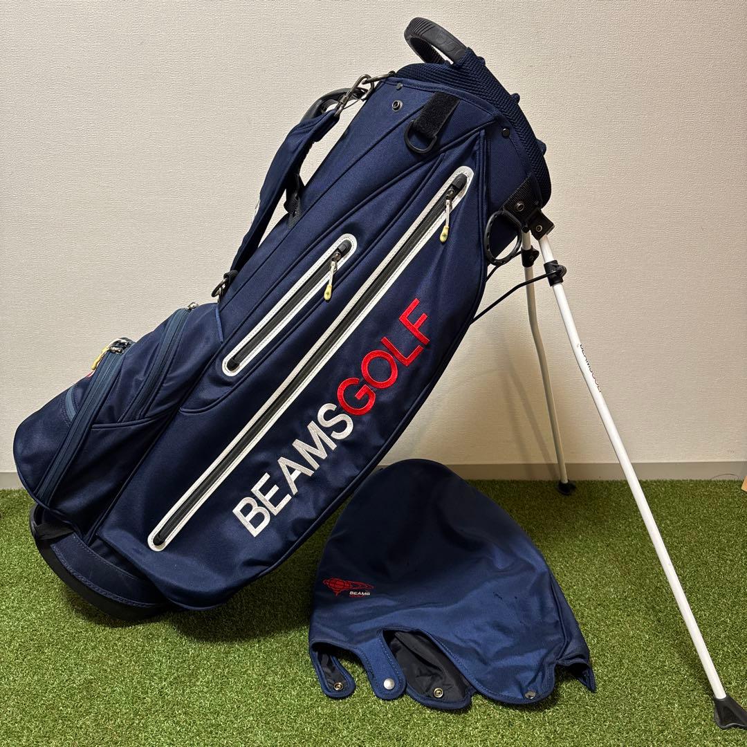 BEAMS GOLF ビームスゴルフ ネイビー キャディバッグ スタンド式