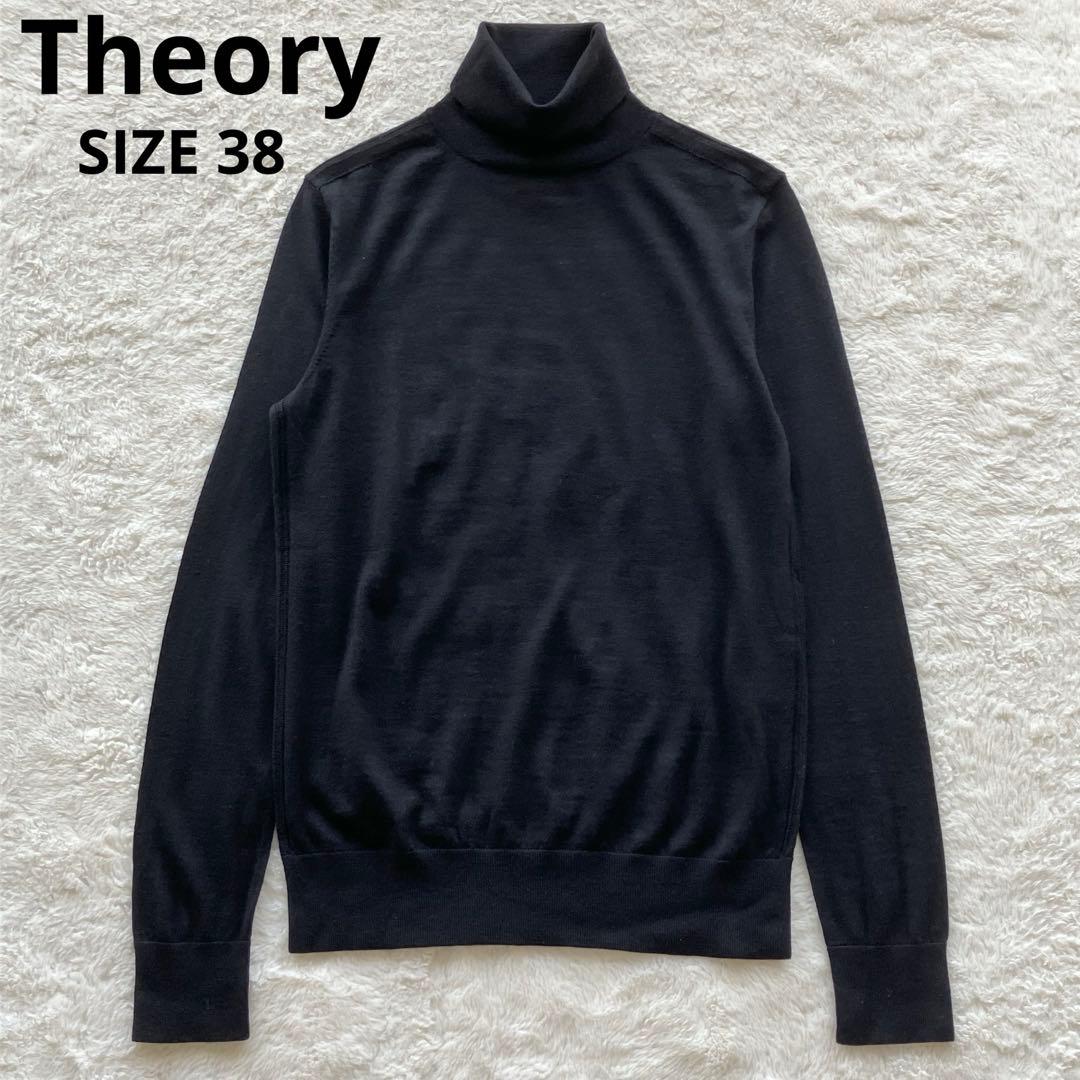 未使用品 Theory ウール タートルネックニット セーター ブラック 38