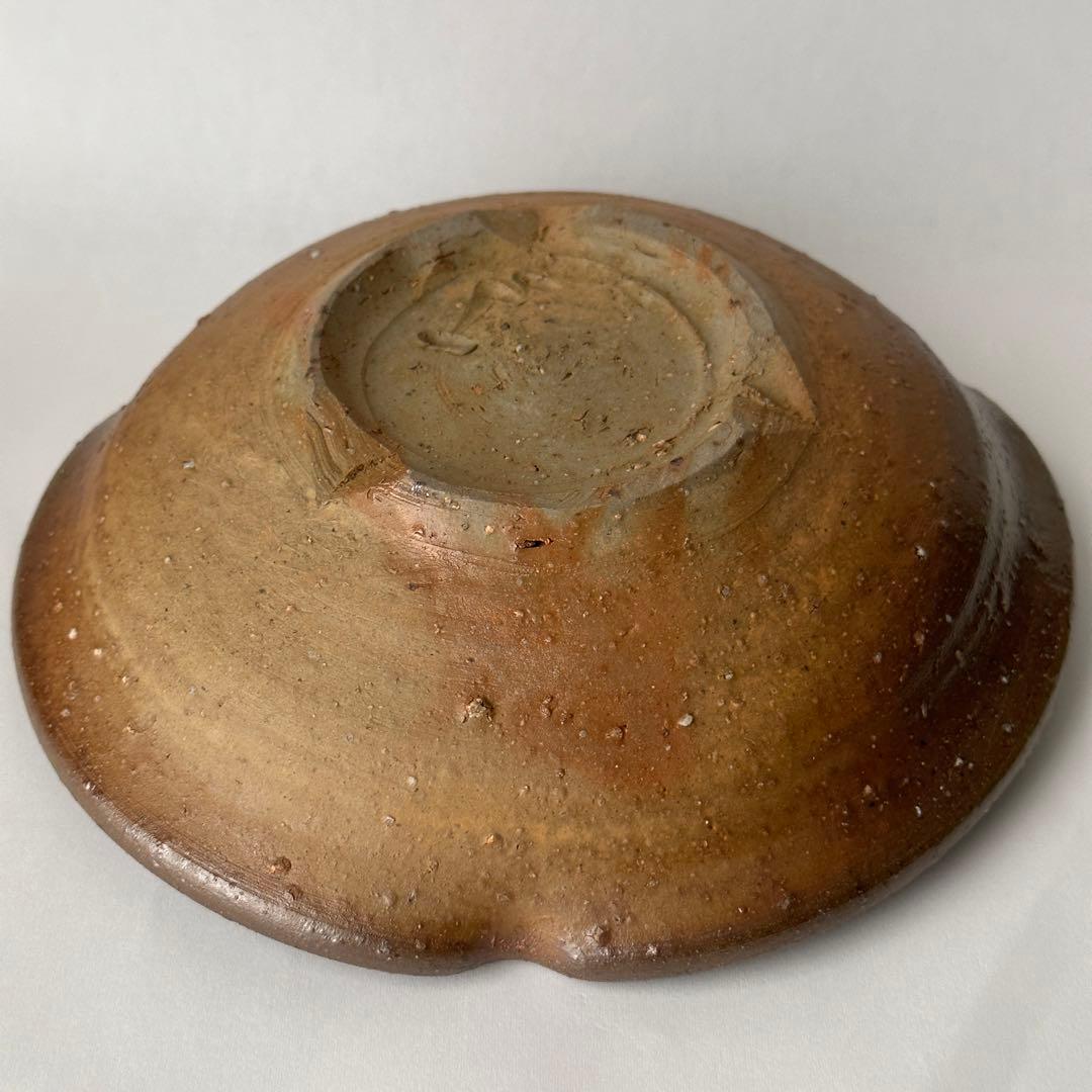 金重まこと 備前 花型 緋襷 皿