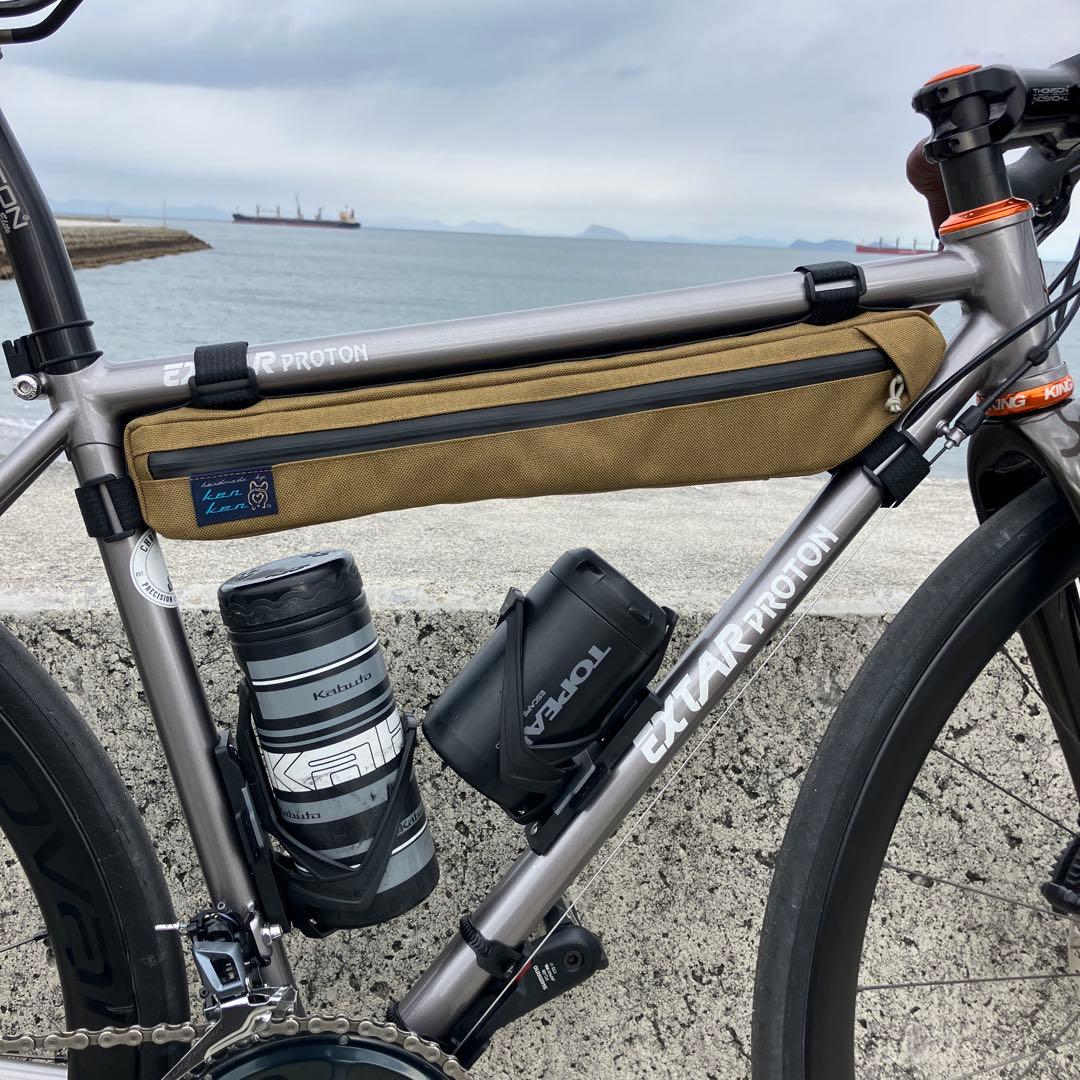 ハンドメイド　フレームバッグ　コーデュラ1000 コヨーテ 42cm