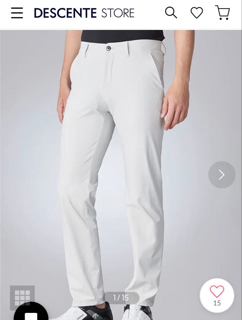 DESCENTE GOLF デサントゴルフ 裏起毛パンツ レッド系 M