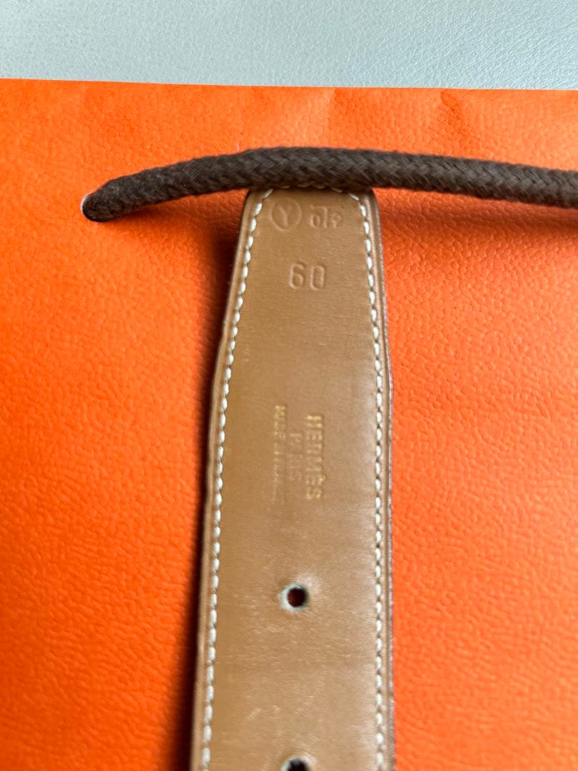 HERMES ブラック ベルト　ゴールドバックル