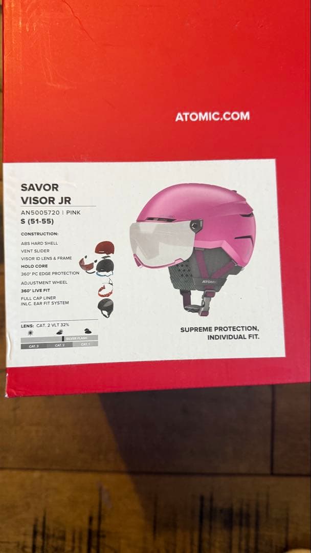 ATOMIC スキー用ヘルメット キッズ用 ピンク