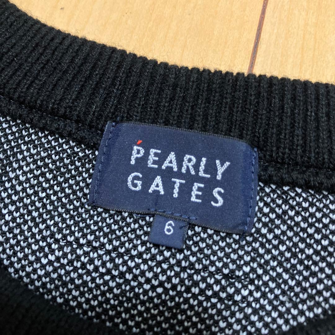 PEARLY GATES パーリーゲイツ　ニット　セーター　白黒　サイズ6