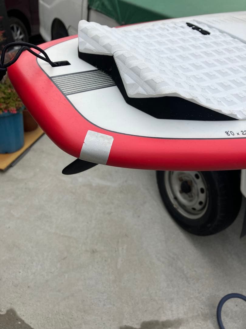 higesan サーフボード8’0フィート（レット＆ホワイトツートン）