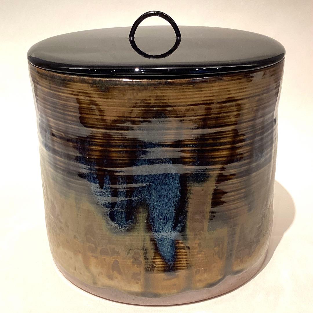 亀井味楽作　高取一重口水指