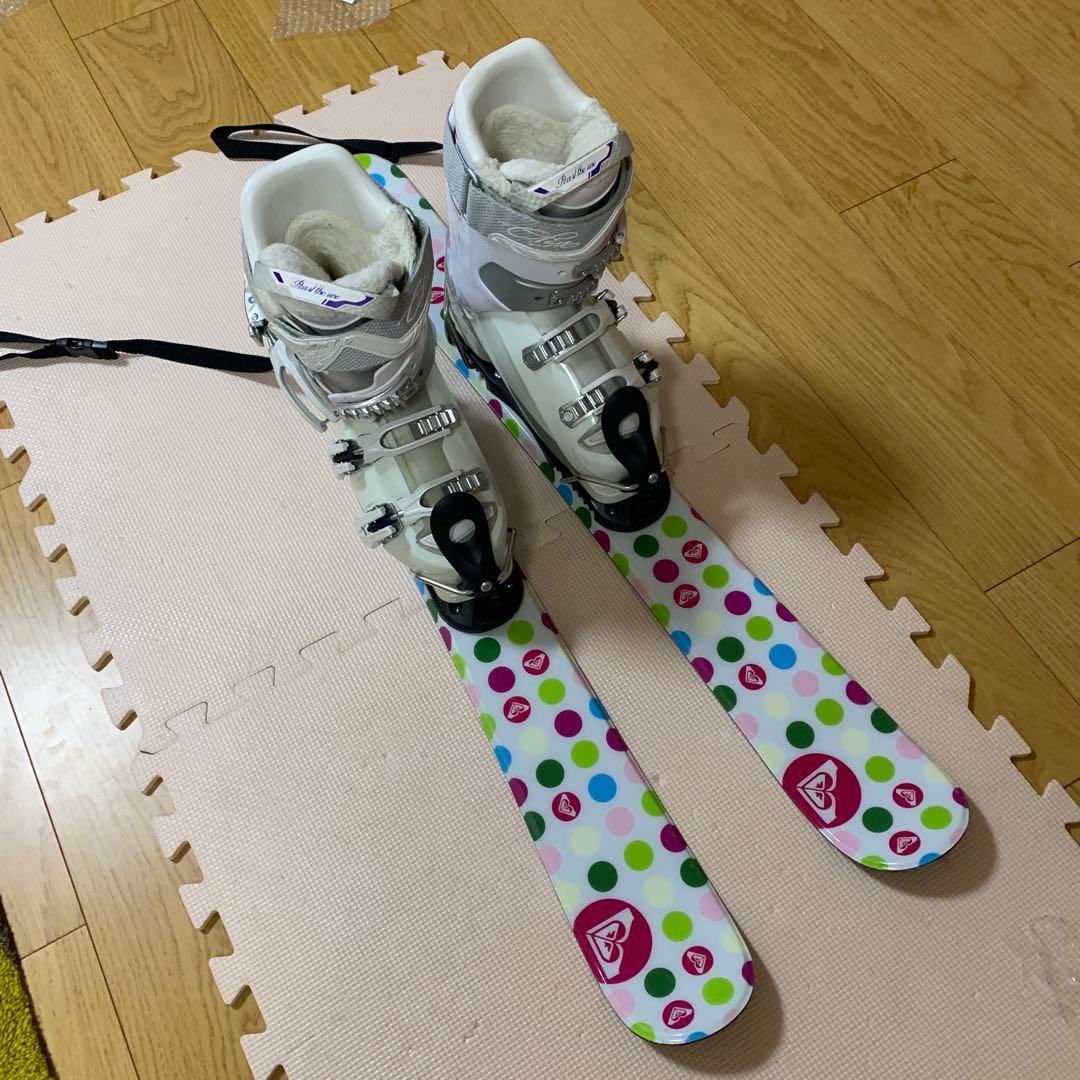 ROXY ドット柄 ショートスキー ファンスキー88 ブーツセット23〜23.5