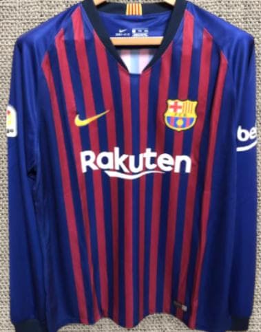 17/18 バルセロナ ホーム 長袖ユニフォーム 3番 ジェラール・ピケ