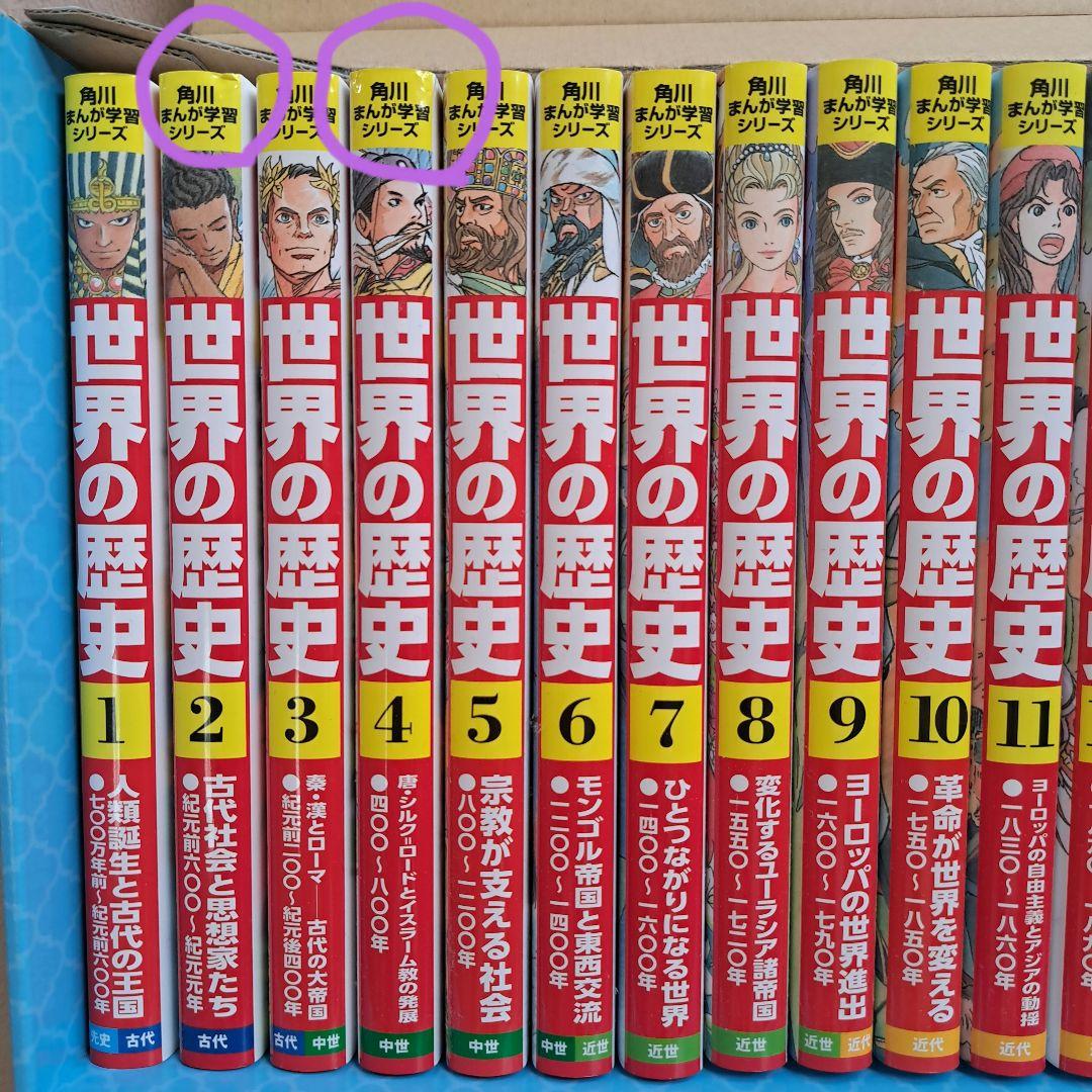 角川まんが学習シリーズ 世界の歴史 全20巻+別巻1冊セット