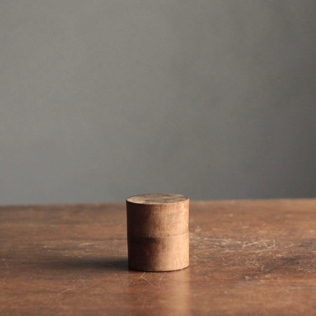 佳き木肌 茶筒 茶入 No.3 茶道具 煎茶道具 古道具 アンティーク