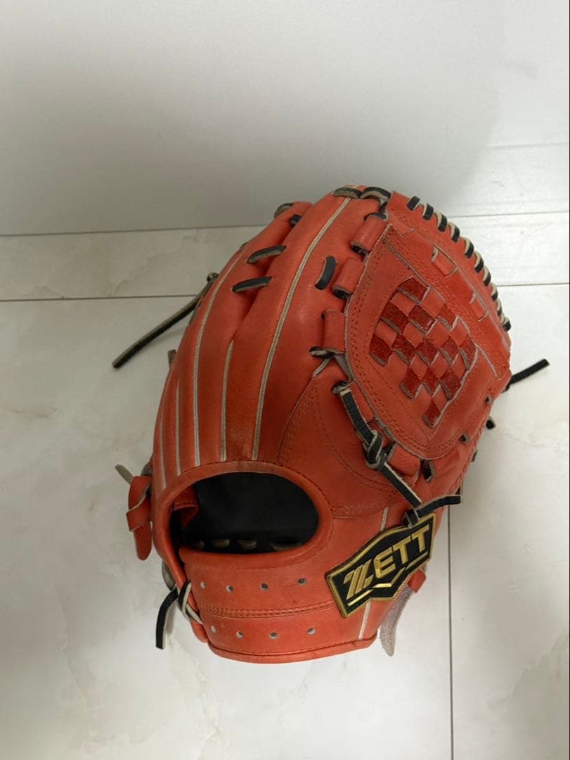 ZETT 軟式グローブ オレンジ