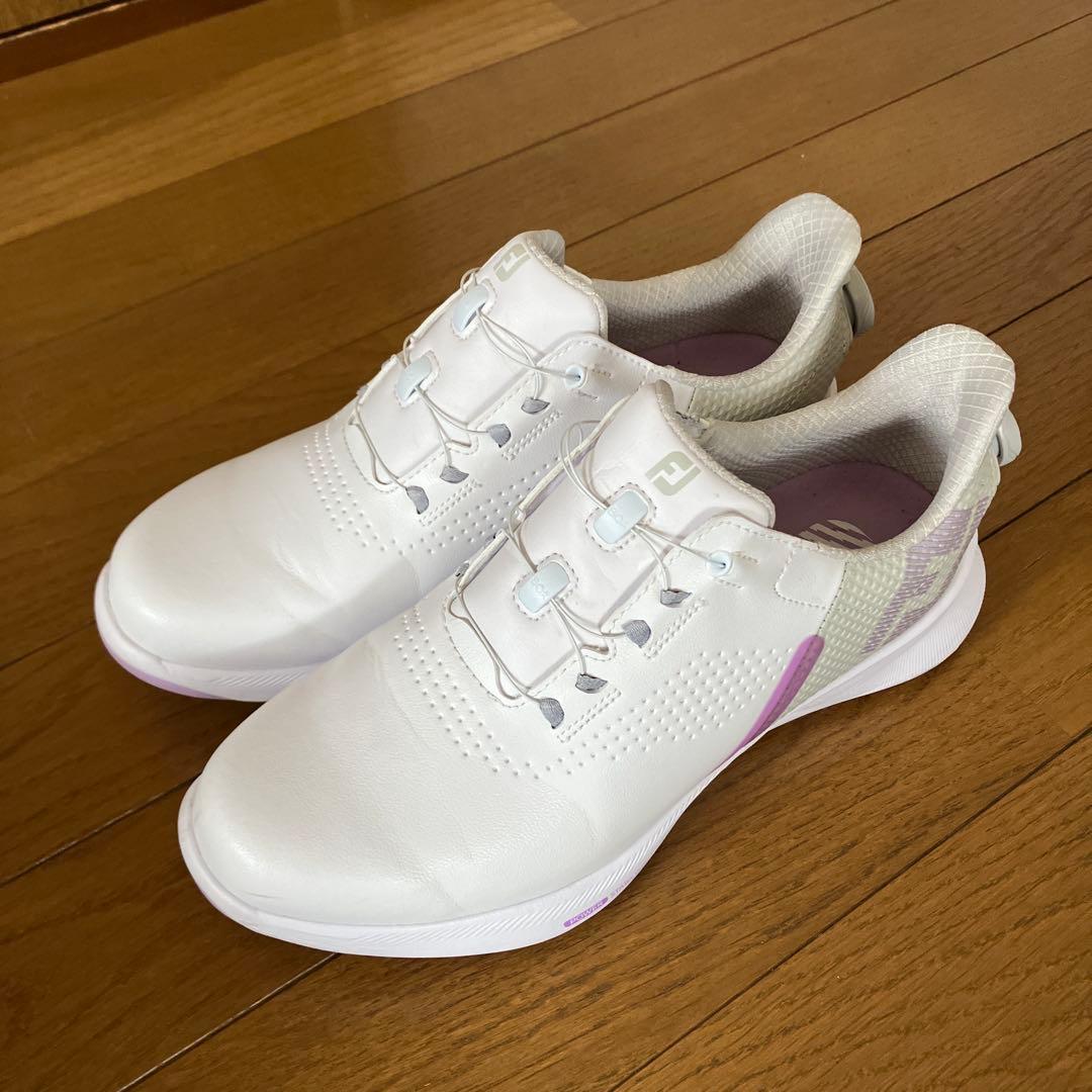 FOOTJOY ゴルフシューズ 女性用 ホワイト/パープル