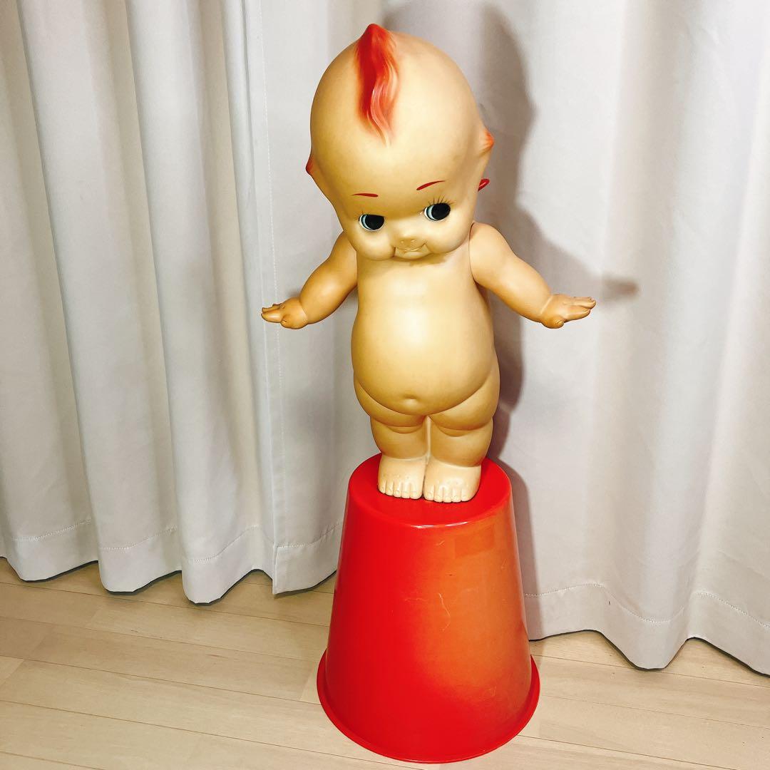 販促用 台付き キューピー人形 羽付き 非売品 企業物 レトロ 大型