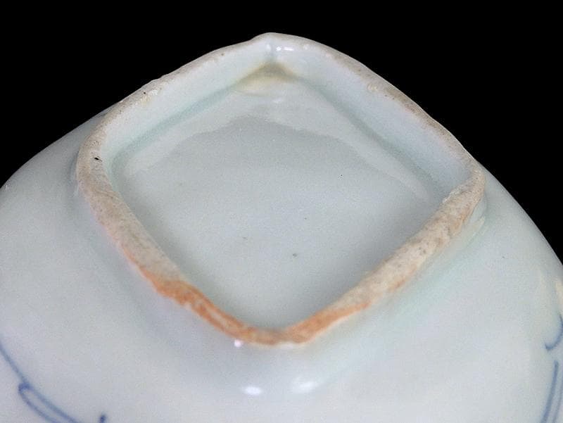 古伊万里　こんにゃく印判　紅葉の図　菱形変形小皿　江戸中期　A346AS-CWr