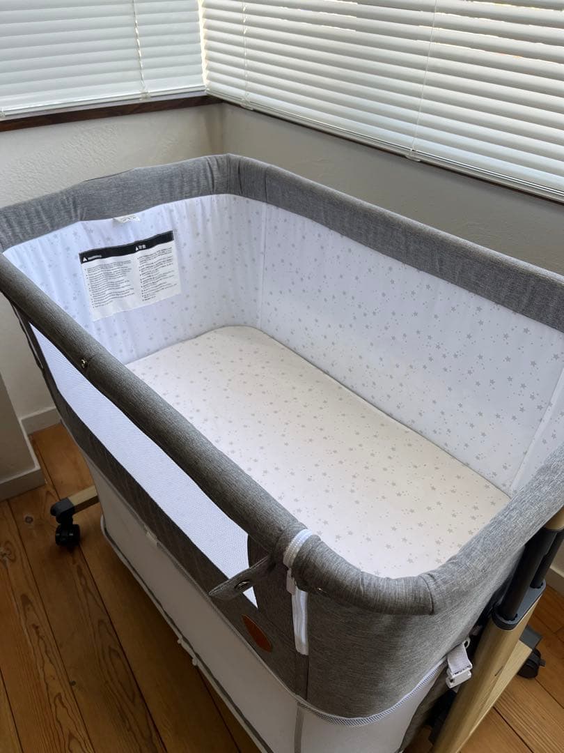 HZDMJ ベビーベッド　添い寝　折りたたみ　ベビーサークル　ゆりかご　説明書付