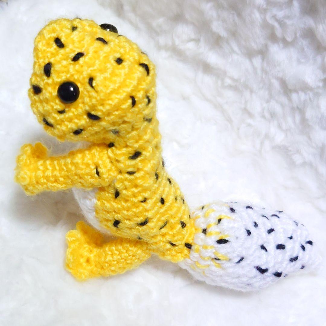 115.ハイイエロー　レオパ　あみぐるみ