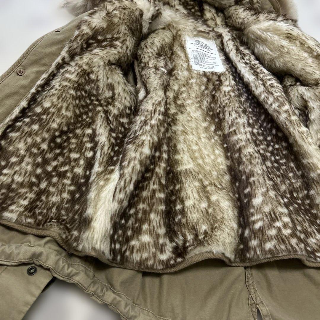 平成ギャル　y2k 豹柄　ビッグフード　ミリタリージャケット　グランジ　ラクーン