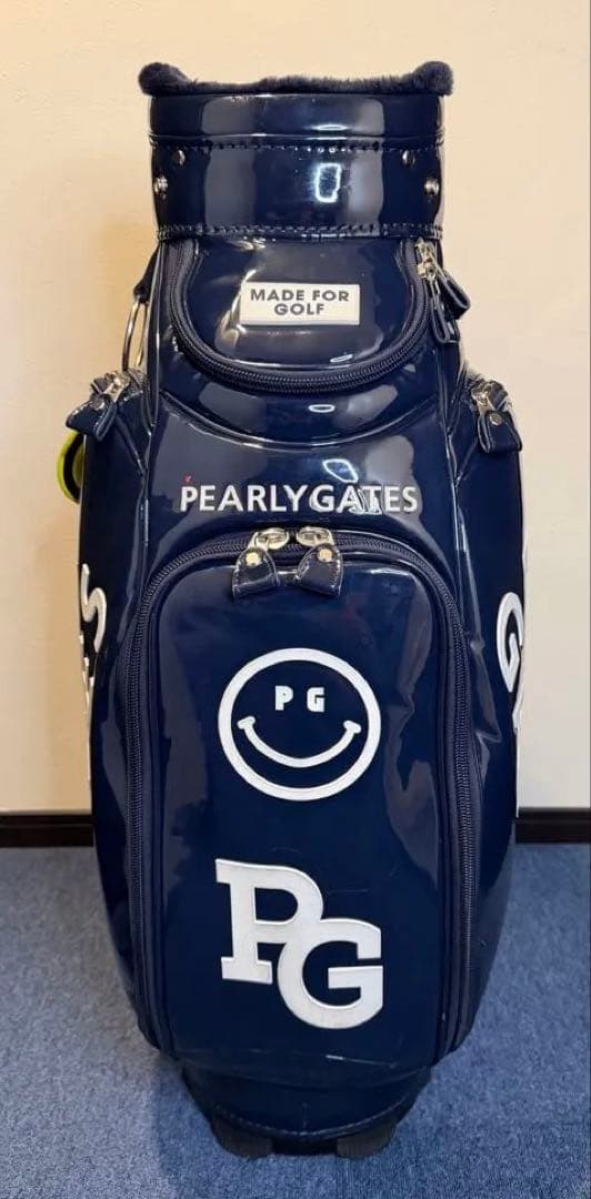 【大人気】バーリーゲイツ　エナメルキャディバッグBLUE