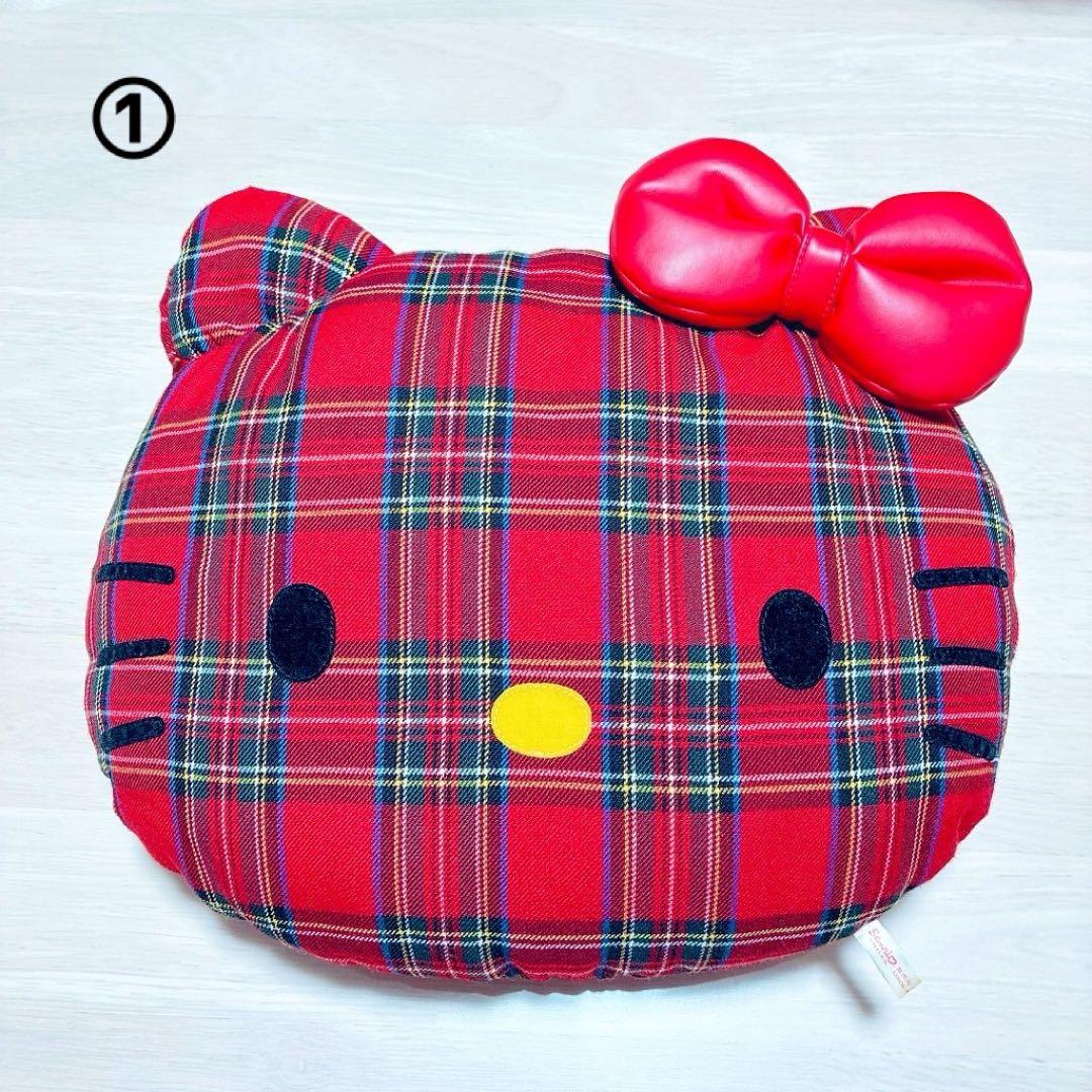 【超希少】サンリオ　ハローキティ　クッション　タータンチェック柄　レトロ　3個