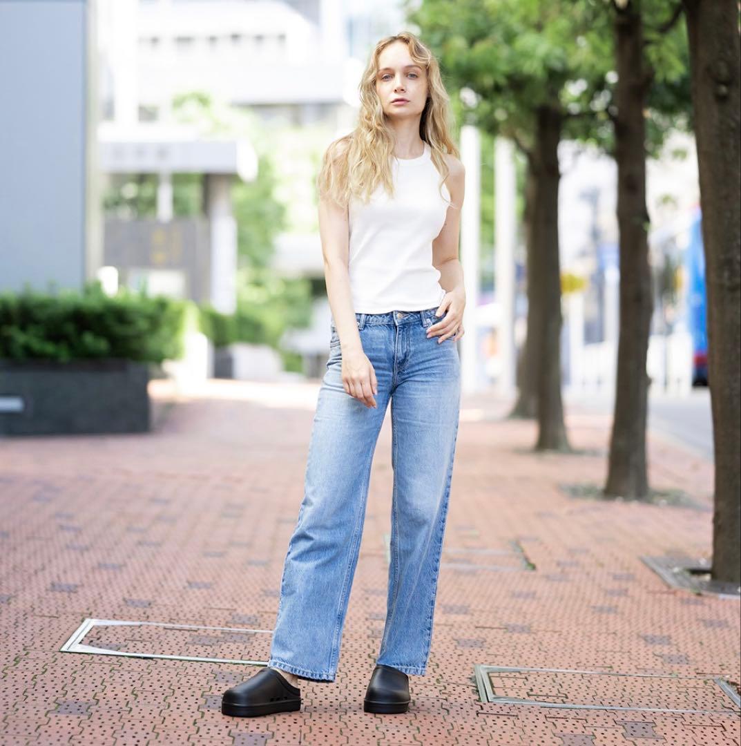 ほぼ新品Racbaki(らくばき)レディースサボ　ブラックXS~22.5㎝