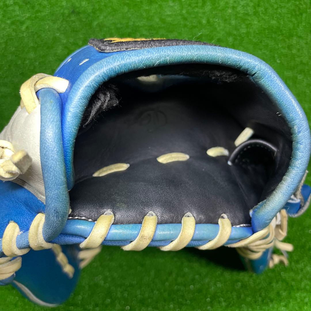 ゼット プロステイタス 軟式 内野手用 大人用 ブルー ホワイト系 日本製