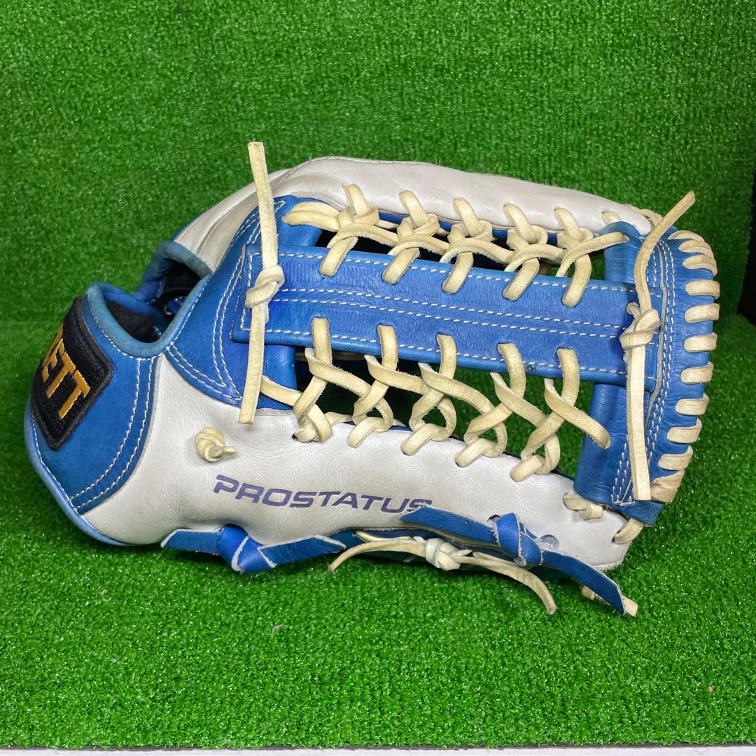ゼット プロステイタス 軟式 内野手用 大人用 ブルー ホワイト系 日本製