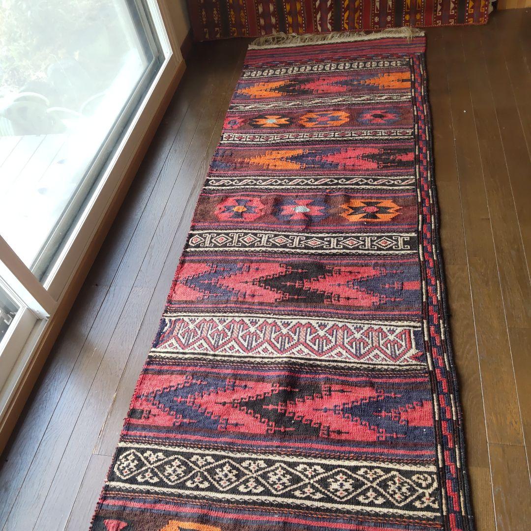 　アフガンキリム　バルーチ族　ランナー　廊下用