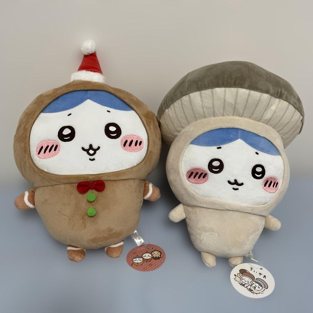 ちいかわ　ジンジャーマン　ぬいぐるみ　ブランケット　低反発クッション