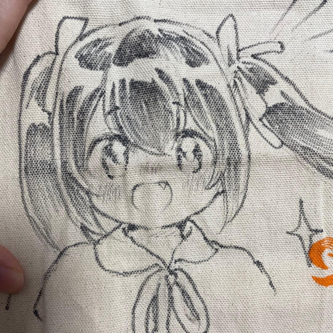 ひ*㊥様 手描きオリジナルイラスト　ミニトートバッグ