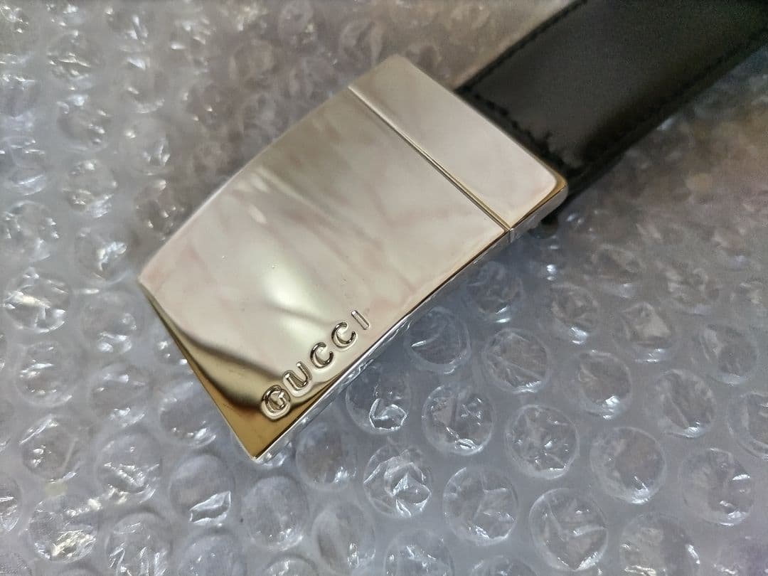 GUCCI グッチ Ladys ブラック レザーベルト