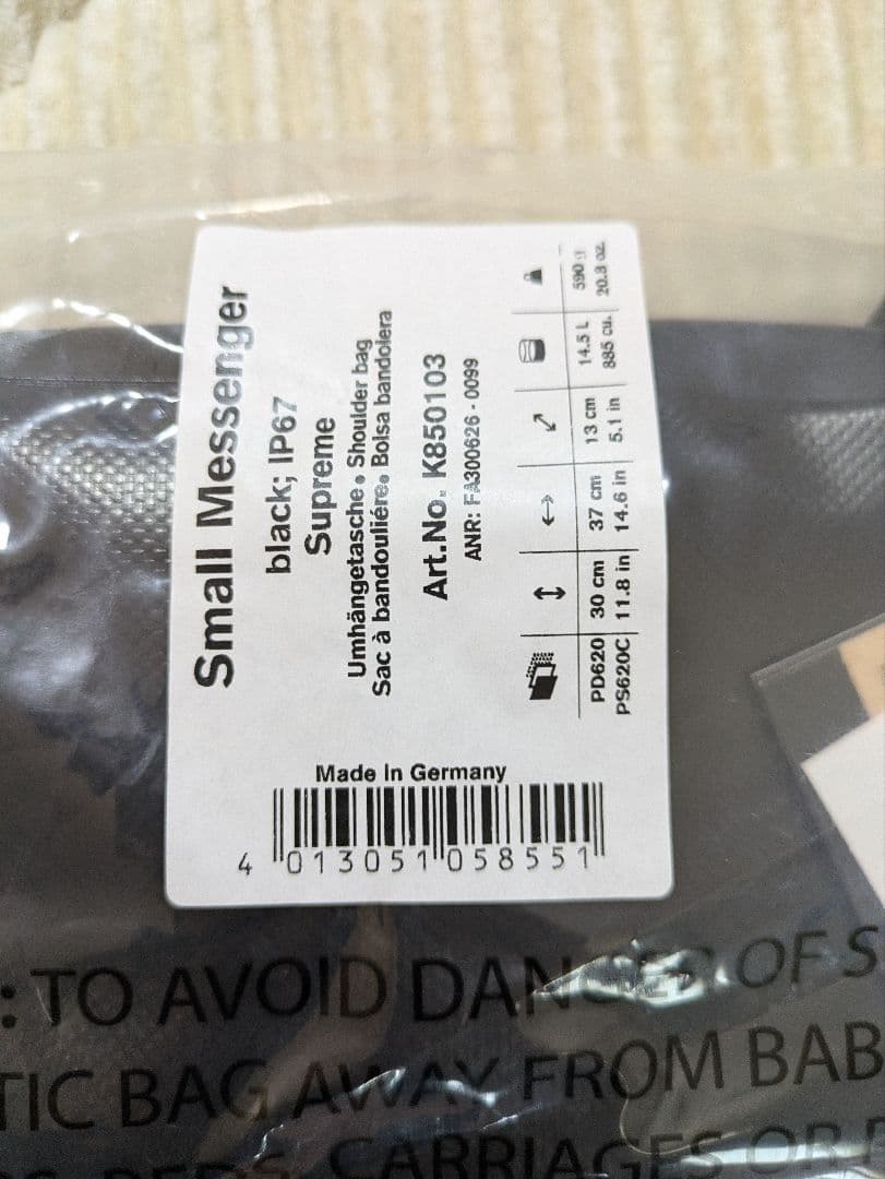 G*a様 SupremeORTLIEB Small Messenger Bag