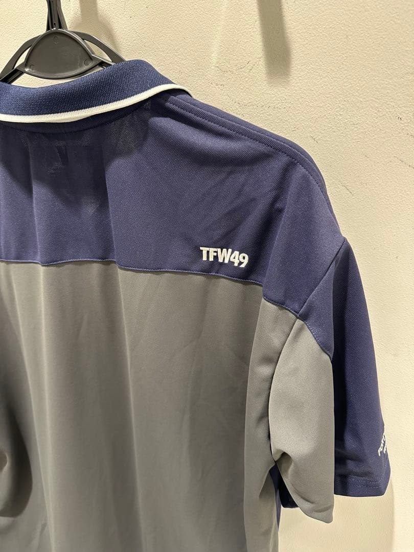 TFW49 ネイビー スキッパーポロシャツ　サイズL