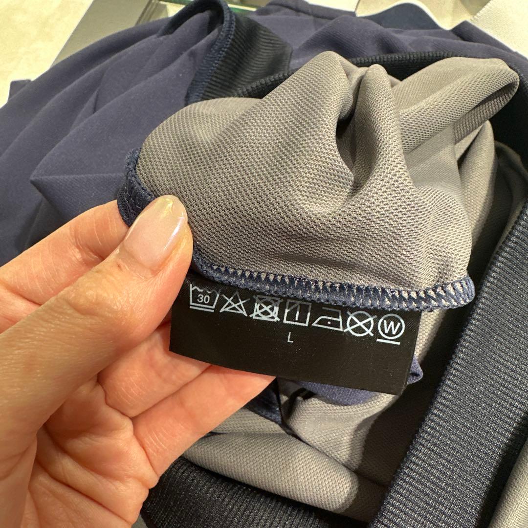 TFW49 ネイビー スキッパーポロシャツ　サイズL