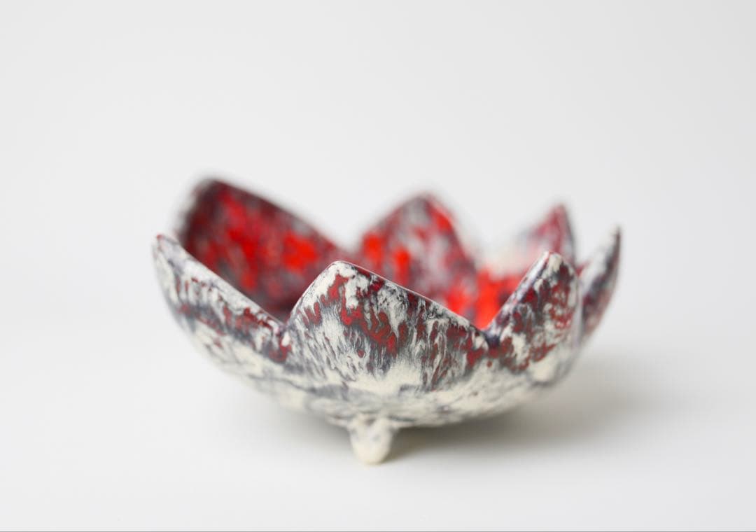 箕面焼 松田箕山 菓子器 紅葉皿 茶道具 アンティーク