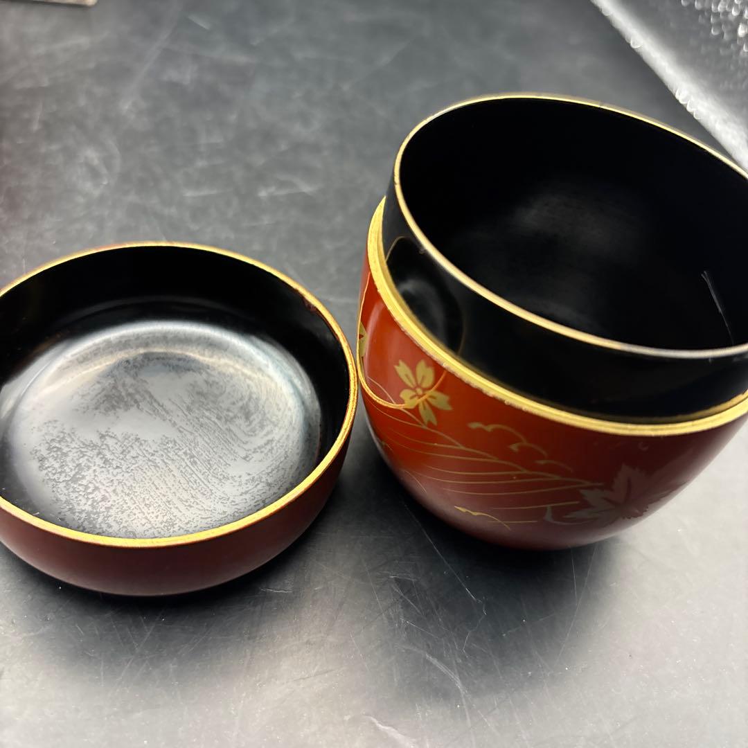 茶道具　棗　なつめ　茶入　根来塗