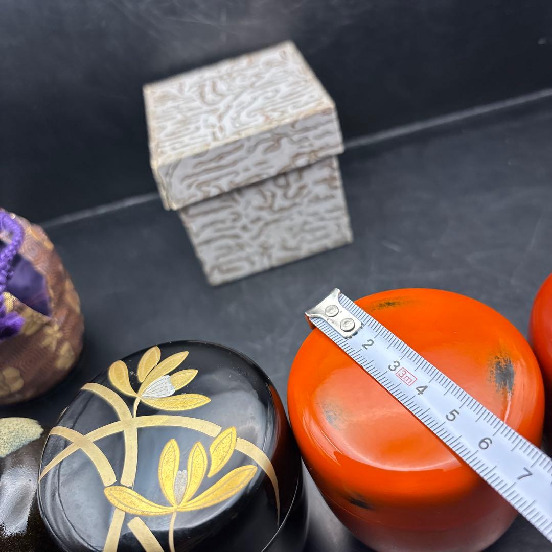 茶道具　棗　なつめ　茶入　根来塗